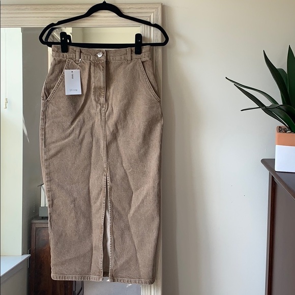 ASOS Dresses & Skirts - NWT ASOS WHITE collection split front denim skirt